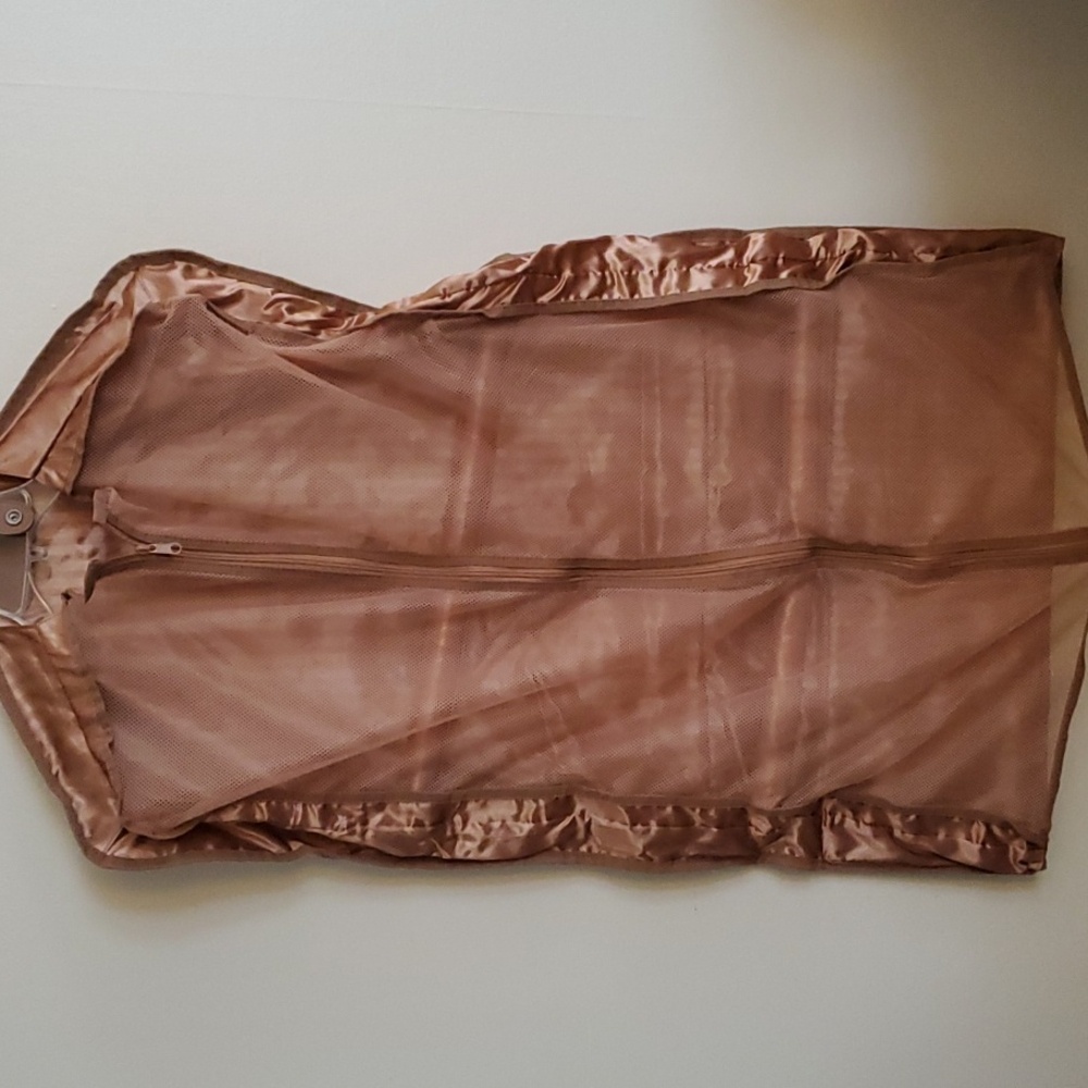 Gold Satin Luggage Garment Bag